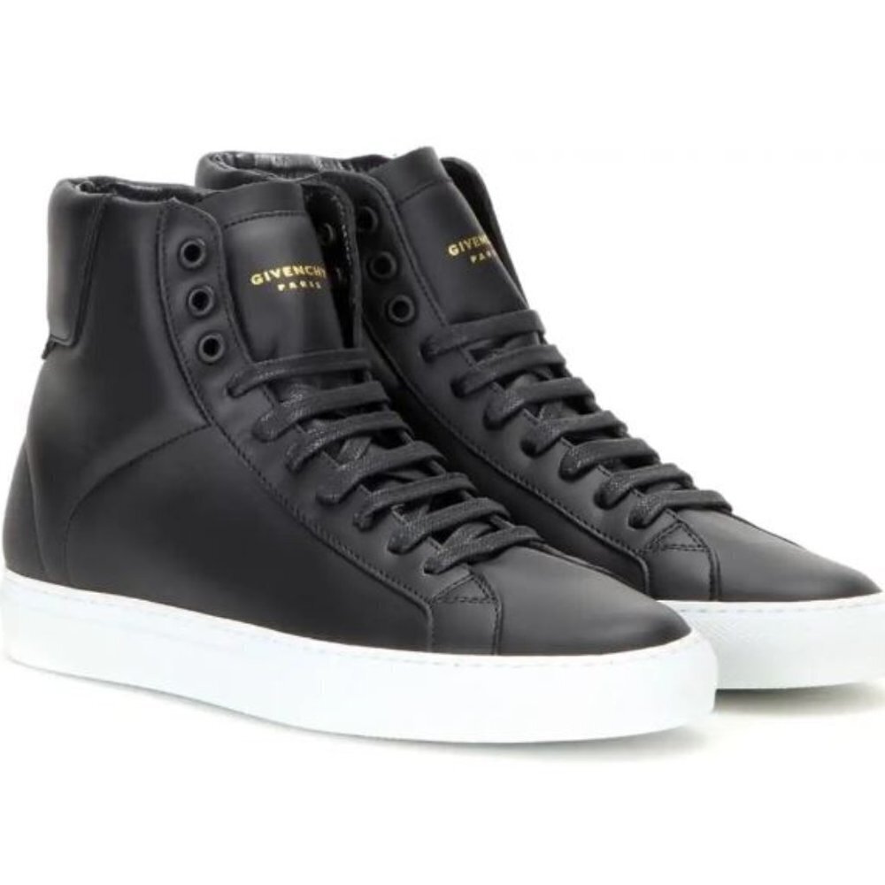 Rare Givenchy Codification Leather High Top Shoes Size 12